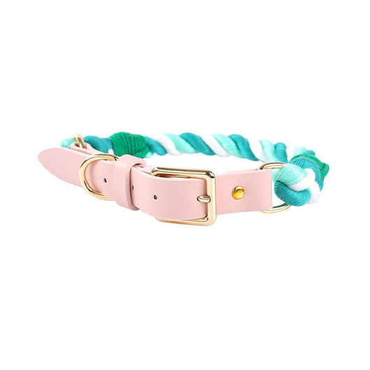 Collar Tejido a Mano de Algodón y Cuero PU para Mascotas - Image 6