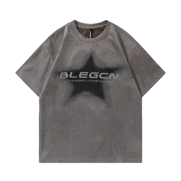 Playera Estampada con Estrella de Cinco Puntas para Hombre
