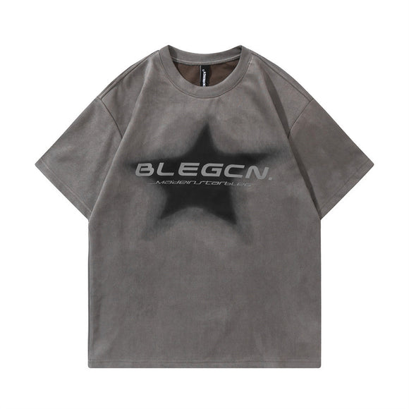 Playera Estampada con Estrella de Cinco Puntas para Hombre
