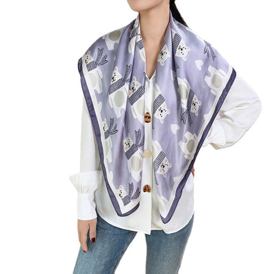 Pañuelos de Seda Estampados para Mujer - Hijab Versátil - Image 24