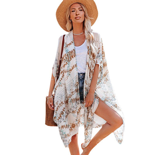 Chaqueta de Playa Suelta Protección Solar con Tul para Mujer - Image 3
