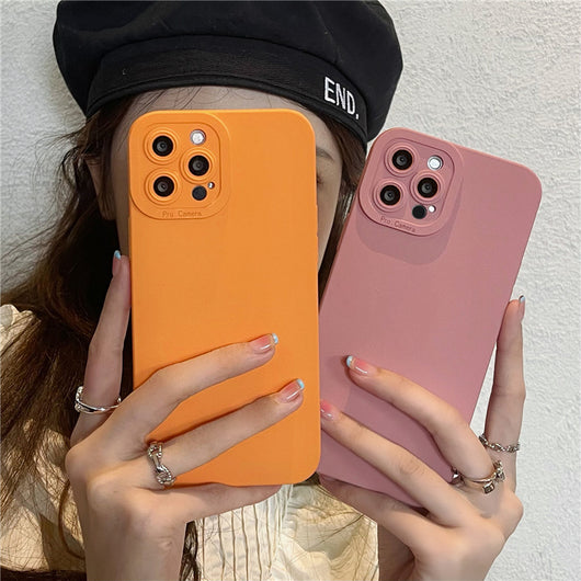Funda Protectora Mate de Color Sólido para Teléfono - Image 9