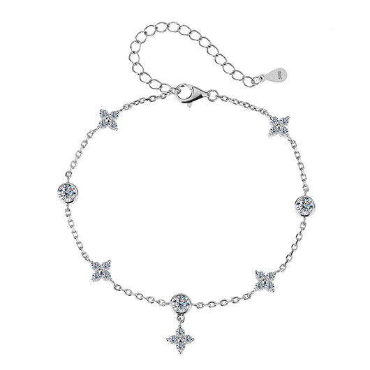 Pulsera de Moissanita Platinada en Plata 925 - Image 6