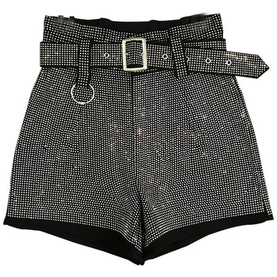Cinturón de Moda Primavera con Cristales Brillantes - Shorts Versátil de Efecto Piel - Image 9