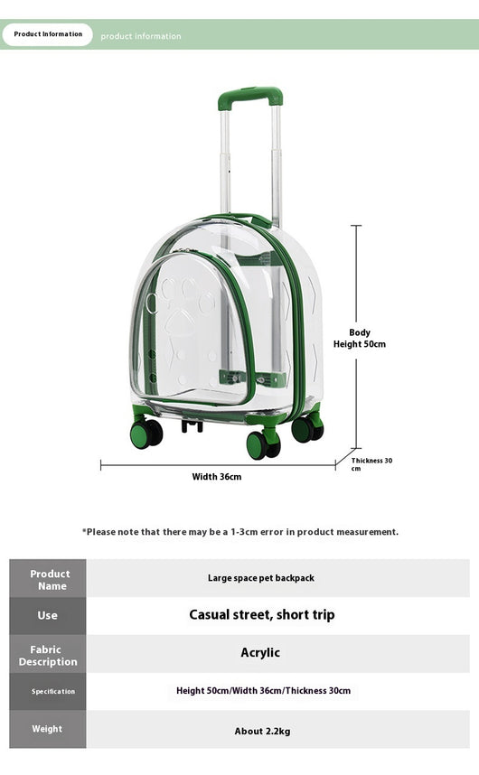Mochila Transportadora Panorámica para Mascotas con Ventana Transparente - Image 10