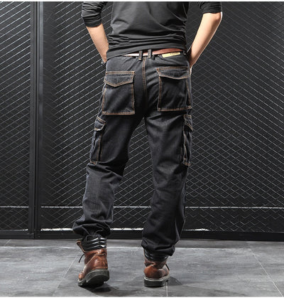 Pantalones Cargo Rectos Holgados Talla Grande para Hombre - Image 7