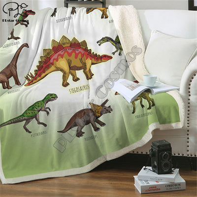 Manta Infantil de Algodón Suave Dinosaurios Jurásico Dibujos Animados para Niños y Niñas - Image 9