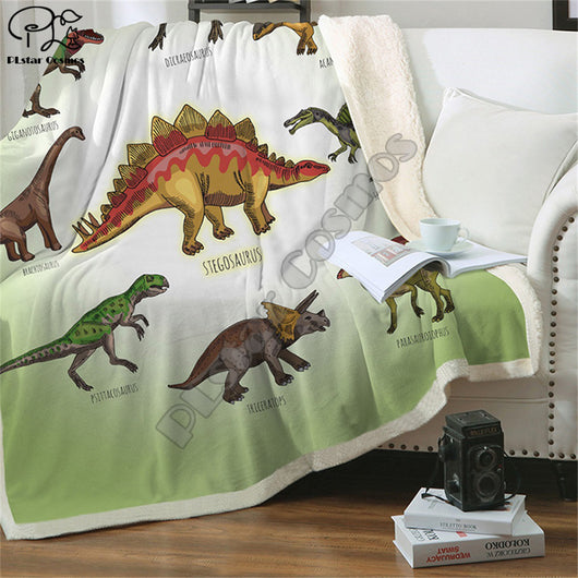 Manta Infantil de Algodón Suave Dinosaurios Jurásico Dibujos Animados para Niños y Niñas - Image 9