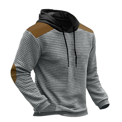 Sudadera con Capucha de Bloques de Color y Textura Jacquard para Hombre - Image 9