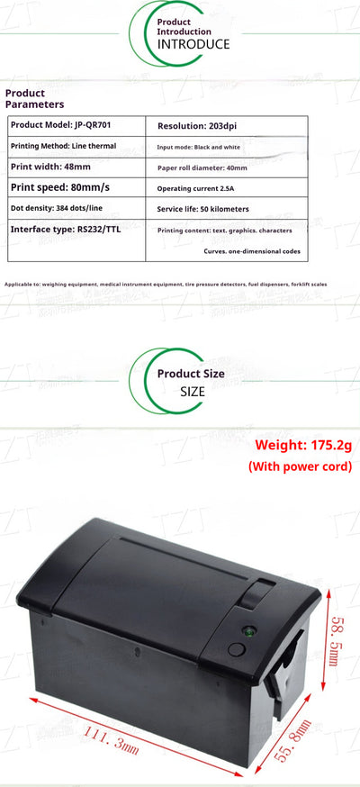 Módulo Térmico Embebido de Impresión de Recibos con Microcontrolador Serial - Image 6