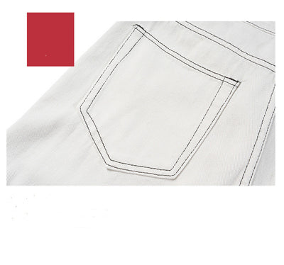 Pantalones Blancos con Costura Decorativa para Hombre y Mujer - Image 13