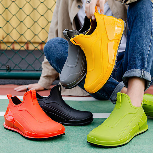 Botas de Lluvia Hombre Cortas con Suela Gruesa - Diseño Moderno Antideslizante - Image 13