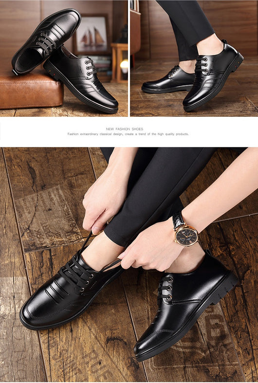 Zapatos Formales de Cuero para Hombre - Elegancia Transpirable para Negocios - Image 9