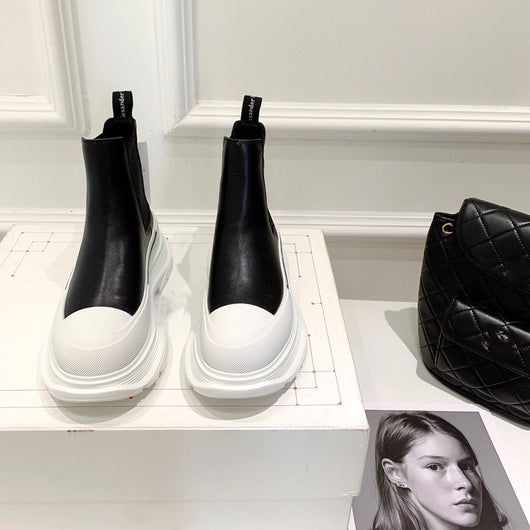 Botines Casuales de Cuero para Mujer - Estilo Versátil y Tendencia - Image 11