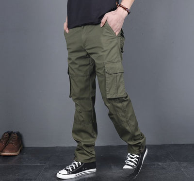 Pantalones Cargo Talla Grande 100% Algodón con Múltiples Bolsillos - Image 12