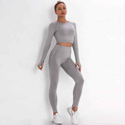 Conjunto Deportivo Ajustado con Estampado Jacquard de Puntos - Image 23