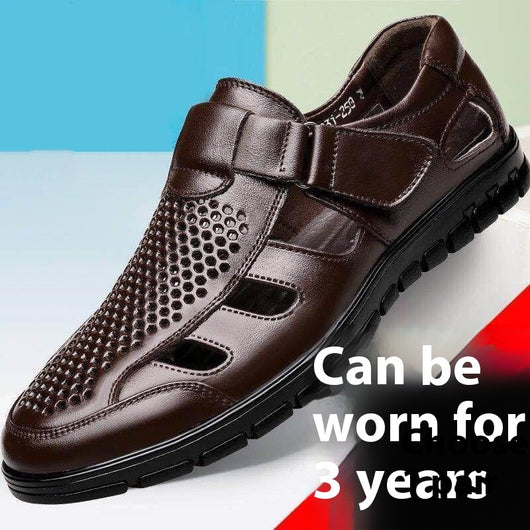 Sandalias de Cuero Perforadas para Hombre - Estilo Ejecutivo Casual - Image 6