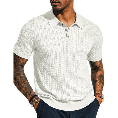 Camisa Tejida Casual para Hombre - Manga Corta Perfecta para Verano - Image 2