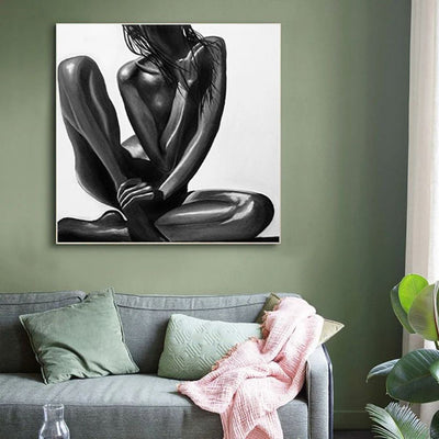 Cuadro Abstracto Mujer Africana Moderna - Lienzo Óleo Decorativo para Hogar - Image 5