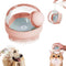 Cepillo para Perros de Silicona Suave con Dispensador de Jabón - Rosa