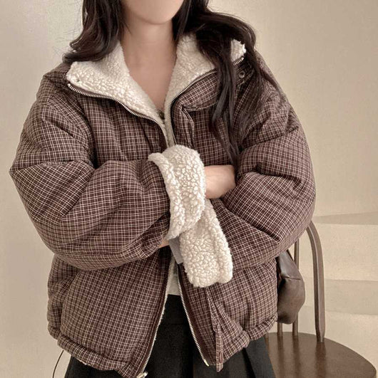 Abrigo Reversible de Algodón para Mujer - Doble Cara Cálido - Image 23