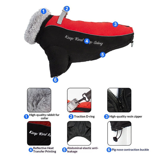 Abrigo Térmico Impermeable para Perros Grandes - Protección Total contra Frío - Image 2