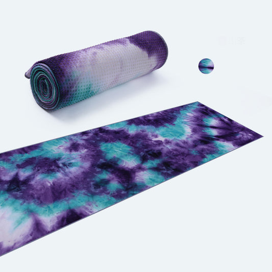 Toalla Antideslizante para Yoga y Ejercicio - Diseño Tie-Dye Multicolor - Image 2