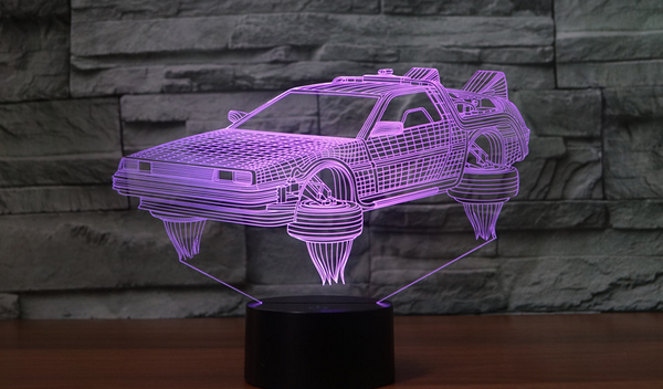 Lámpara Nocturna 3D Coche de Ciencia Ficción para Dormitorio Infantil