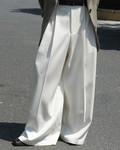 Pantalón de Traje Mujer con Pliegues 3D y Corte Holgado Elegante - Image 12