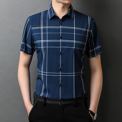 Camisa a Cuadros Manga Corta Moderna para Hombre y Mujer - Image 2