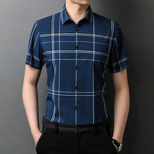 Camisa a Cuadros Manga Corta Moderna para Hombre y Mujer - Image 2