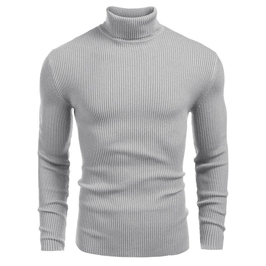 Suéter Cuello Alto Ajustado de Manga Larga para Hombre - Image 31