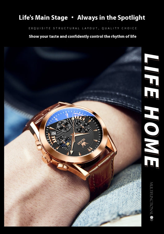 Reloj Multifunción de Cuarzo para Hombre con Calendario y Cronómetro - Image 7