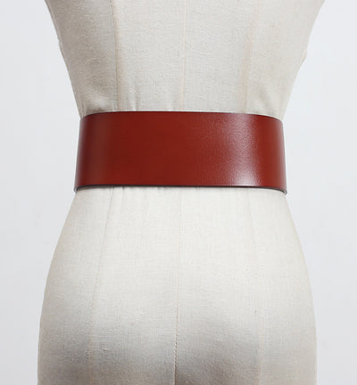 Cinturón Ancho de Cuero con Detalles Decorativos para Mujer - Image 18