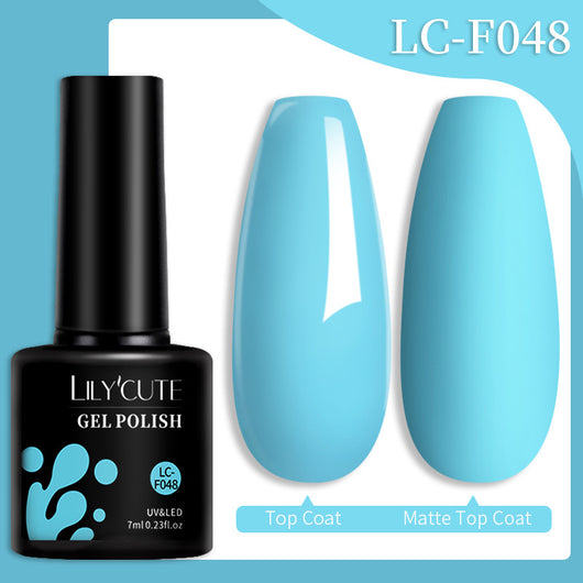 Set de Pegamento para Uñas con Brillo de Color Sólido - Image 83