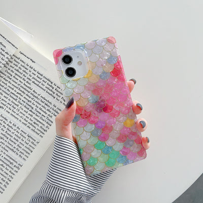 Funda Celular con Patrón Escama de Pez Electrochapada y Borde Recto - Image 11