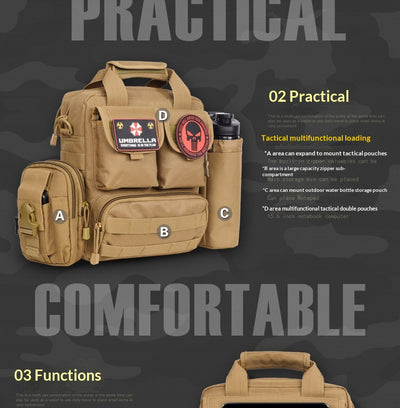 Mochila Táctica Camuflaje Nylon - Bolso Crossbody para Hombre - Image 12
