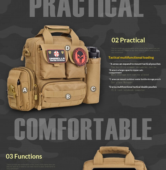 Mochila Táctica Camuflaje Nylon - Bolso Crossbody para Hombre - Image 12
