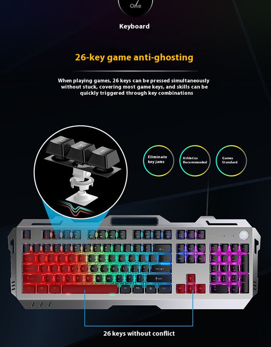 Teclado Mecánico Gaming con Perilla de Control Ergonómica - Image 32