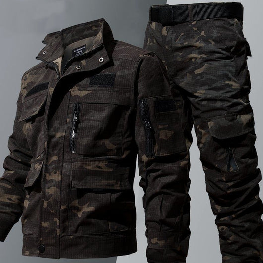 Traje de Trabajo Camuflaje Hombre Otoño Invierno - Camisa Resistente al Desgarro y Overol Deportivo - Image 6