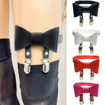 Liguero de Malla PU con Moño - Accesorios Coquetos para Mujer - Image 6