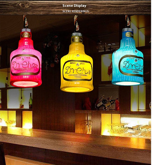 Lámpara Colgante Botella de Vino con Luz LED Creativa - Image 29