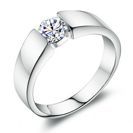 Anillo de Bodas para Hombre con Diamante de Simulación