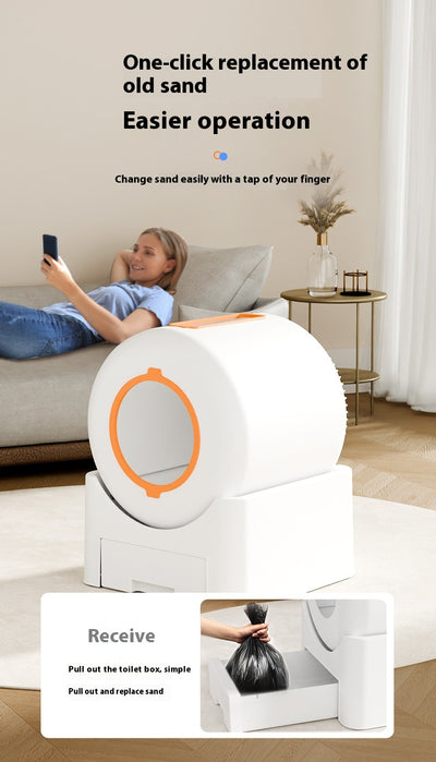 Arenero Automático Inteligente Cerrado con Limpieza Automática y Desodorización - Image 9