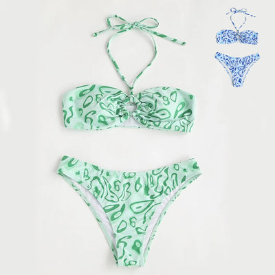 Bikini Bandeau Sexy con Abertura Frontal