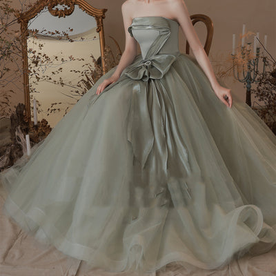 Vestido Bralette de Satén Verde Esmeralda - Image 4