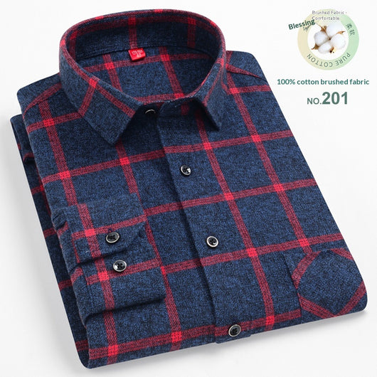 Camisa Casual de Cuadros para Hombre con Cuello Cuadrado - Image 6