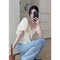Blusa Ajustada con Cuello Cuadrado y Cintura Marcada