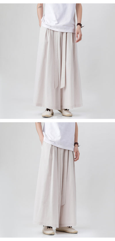 Pantalones Holgados de Algodón y Lino Talla Grande Estilo Chino para Hombre - Image 21