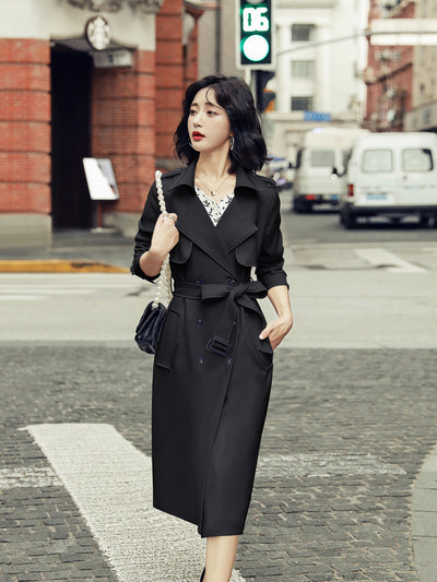 Gabardina Clásica de Largo Medio para Mujer - Image 10